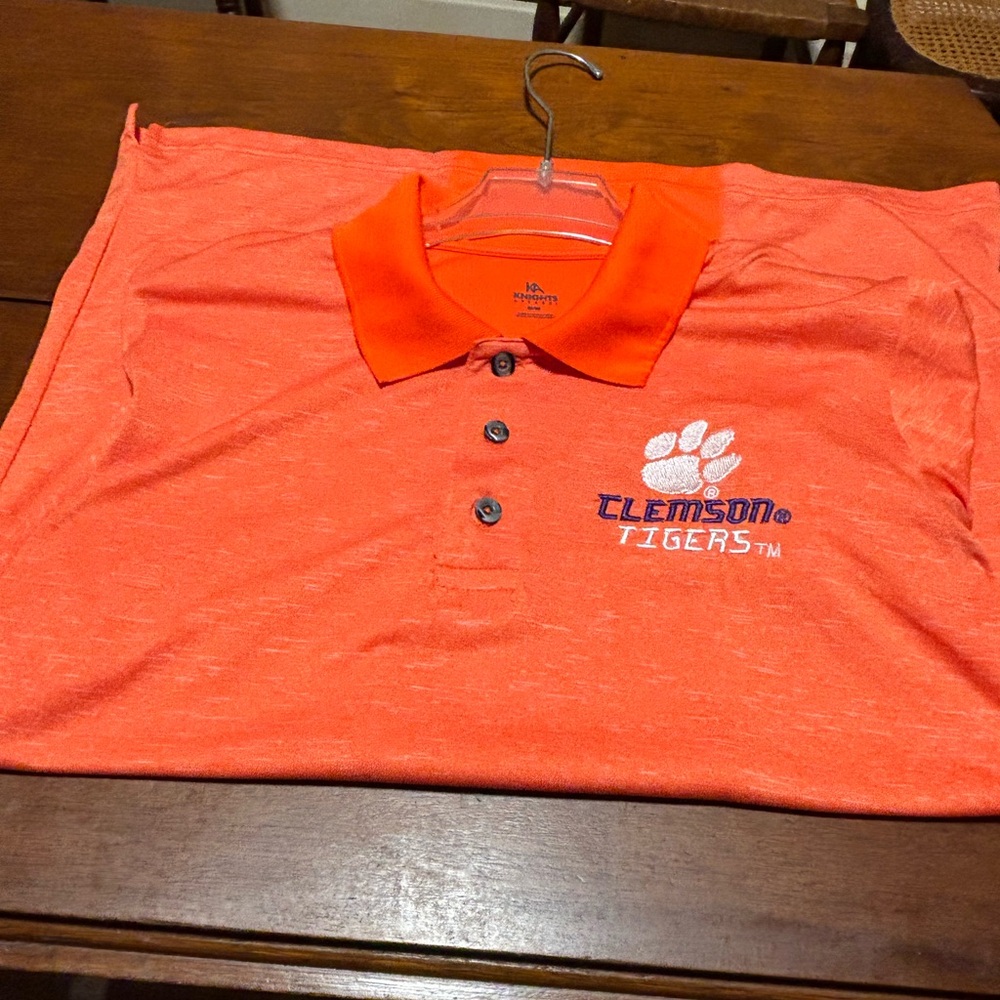 KA Knights Apparel Clemson University Orange Polo Size Medium